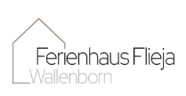 Een modern logo voor het vakantiehuis Flieja in Wallenborn. Het combineert eenvoud met een uitnodigend ontwerp.