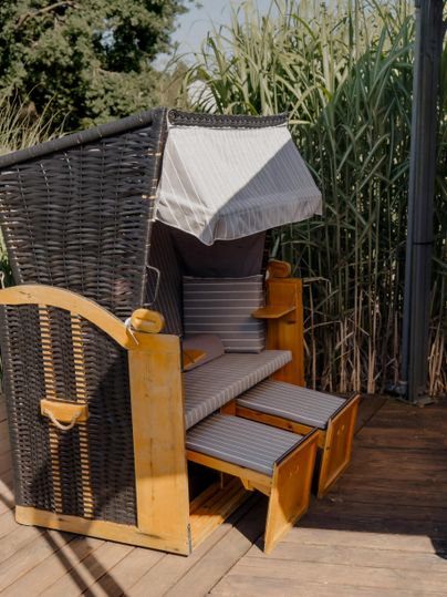 A cozy beach basket