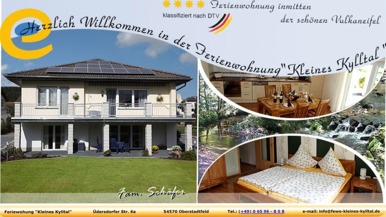 Ein einladendes Ferienhaus mit einem schönen Garten. Die Ferienwohnung "Kleines Kylltal" bietet komfortable Unterkünfte in einer ruhigen Umgebung.